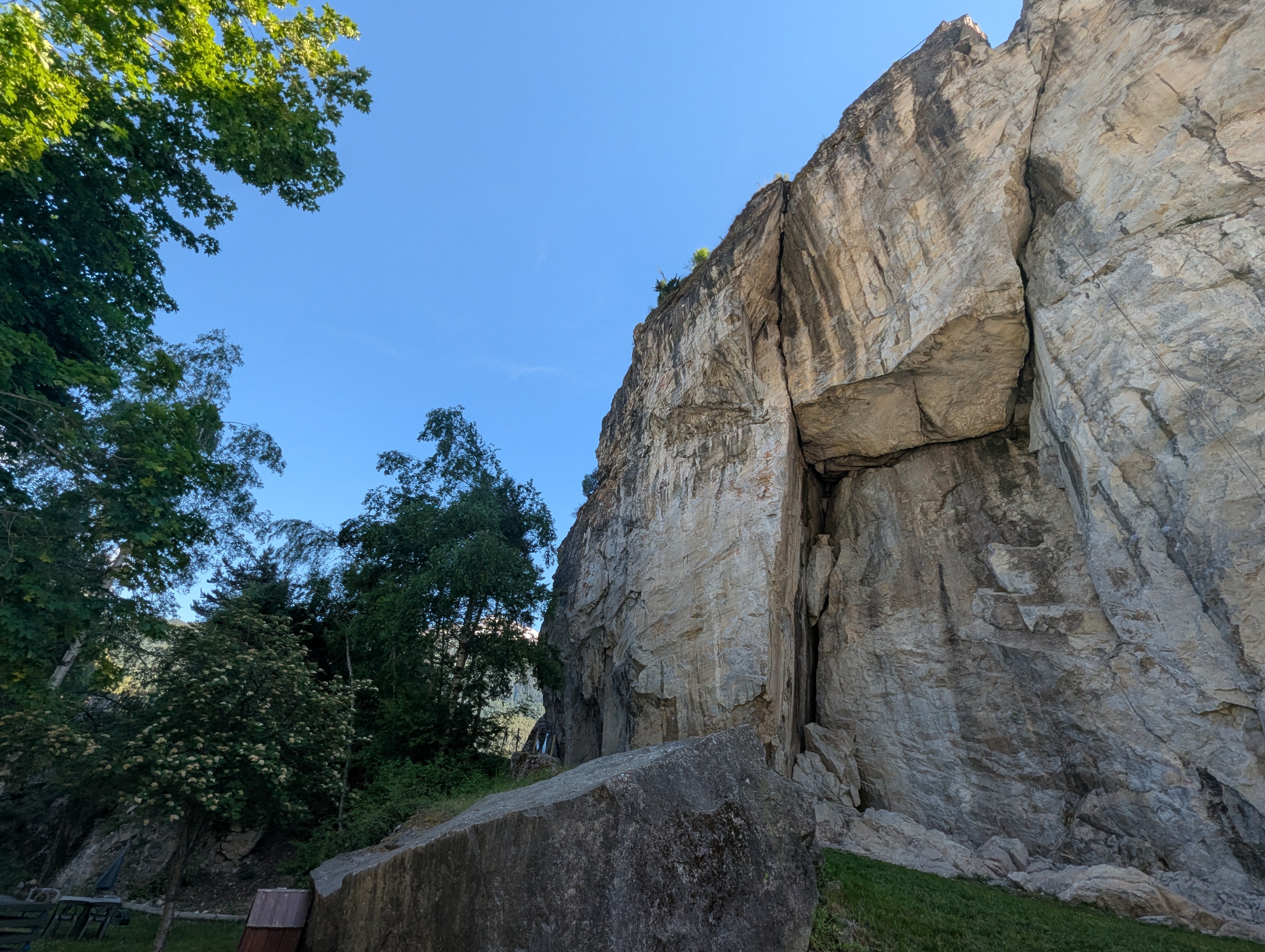 Outdoor Sporting Climbing Crag at Modane